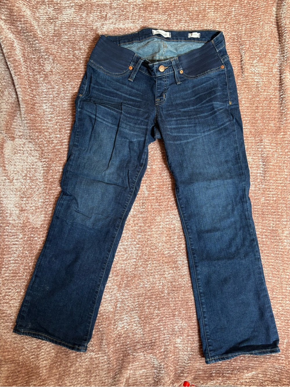 Madewell Maternity Dark Blue Flare-Leg Stretch Jeans
